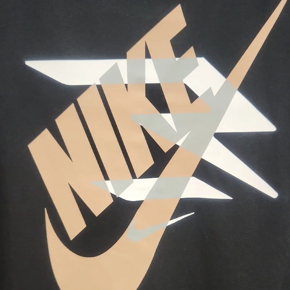Nike Black and Tan Short Sleeve Tee with Bold Swoosh - Picture 4 of 7